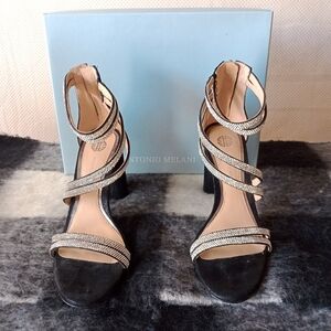 ANTONIO MELANI Black and Silver Heels